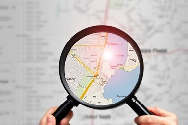 Magnifying glass revealing hidden real estate investment potential