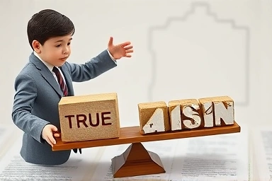 Investor balancing true vs. false liens on a scale