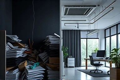 Split image: confusion vs. clarity in real estate transition