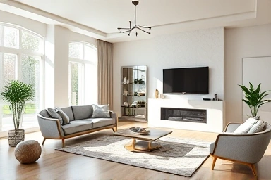 Modern model home interior symbolizing future value and investment.