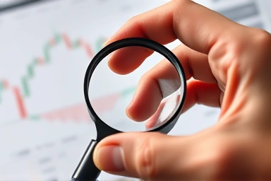 Financial analysis, magnifying glass, uncovering hidden investment details.
