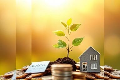 Real estate investment growth, financial prosperity, property and money.