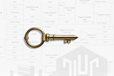 Key unlocking state land opportunity, symbolic investment concept.