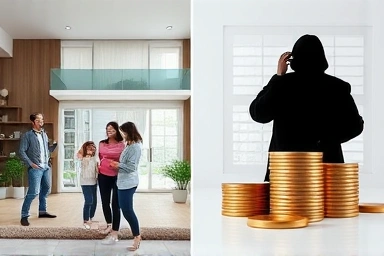 Post-construction apartment inspection versus hidden financial risks illustration.