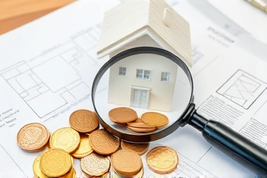 Financial planning for home ownership, symbolic.