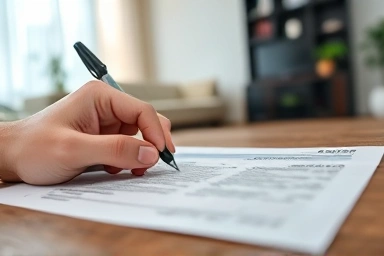 Claiming tax deductions for rental expenses, signing documents.