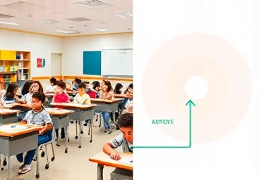 Academy classroom contrasted with school protection zone diagram.