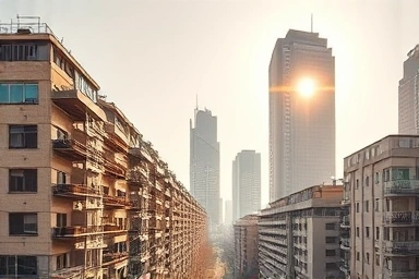 Seoul urban renewal, old to new apartments, architectural transformation
