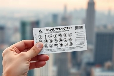 Lottery ticket symbolizing housing lottery chances and urban opportunity.