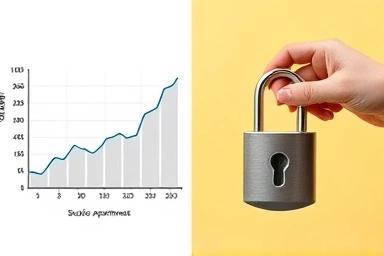 Real estate investment graph and key symbolizing success.