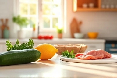 Healthy ingredients for a 3-day diet preparation