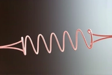 Symbolic image of collagen and elastin threads showing skin resilience.