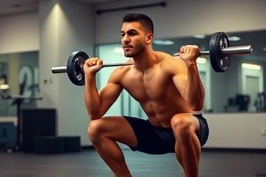 Fit person doing safe CrossFit exercise with proper form.
