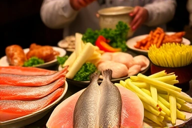 Healthy Korean food spread for diet-conscious social gatherings.