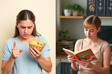 Contrast of unhealthy vs. healthy rewards for diet success
