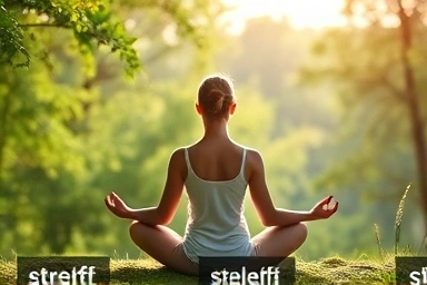 Peaceful meditation for diet stress relief