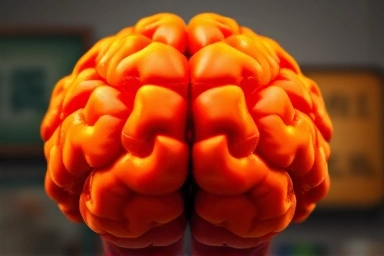 Brain making a healthy food choice over cravings.