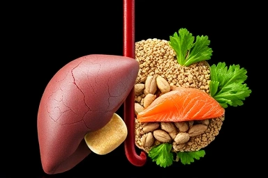 Fatty liver vs healthy liver, food choices, diet impact
