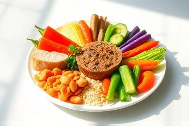 Balanced meal composition symbolizing optimal nutrition