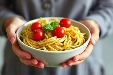 Delicious gluten-free pasta dish with fresh ingredients