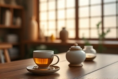 Calm Korean medicine clinic, herbal tea, holistic wellness