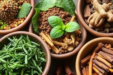 Traditional Korean herbs, medicinal ingredients, natural health