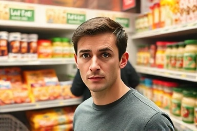 Confused shopper facing deceptive 'healthy' food labels