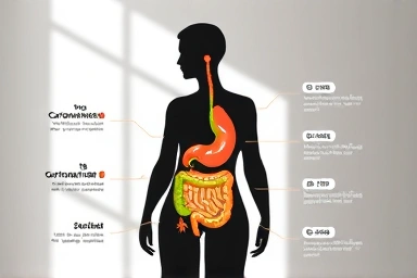 Infographic of nutrient digestion and meal timing for weight loss.