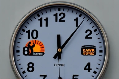 Clock metaphor for optimal workout timing for fat loss and muscle gain.