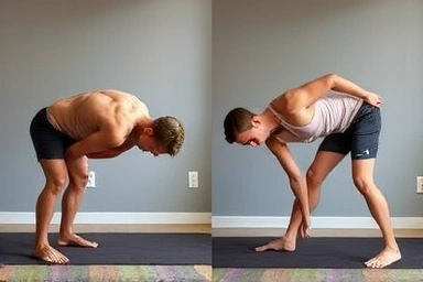 Correct vs. incorrect plank form comparison.