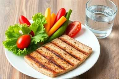 Healthy food plate for weight management