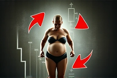 Symbolic representation of yo-yo dieting and fat gain.
