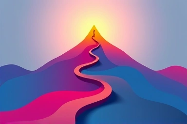 Abstract path symbolizing fitness journey and progress.
