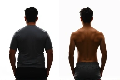 Transformation from rounded shoulders to defined upper body