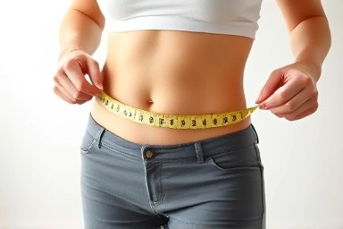Measuring waist circumference for health and fat loss.