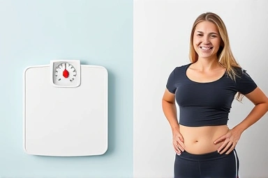 Waistline health versus scale number comparison.