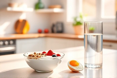 Healthy breakfast for weight loss, balanced meal