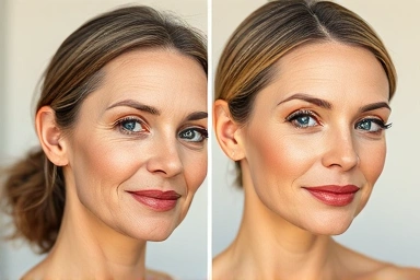 Woman's skin elasticity improved after weight loss