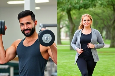 Balanced exercise: strength training and cardio for health.