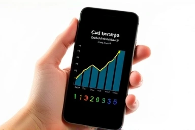 Smartphone showing cost savings graph, symbolizing financial relief.