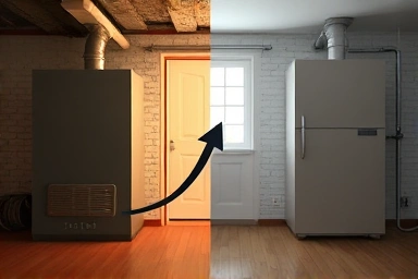 Before and after comparison of building energy efficiency with ESCO.