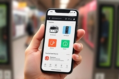 Smartphone transit app for bus and train transfers