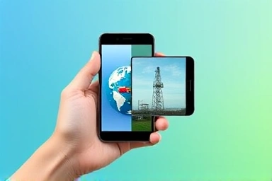 Smartphone split screen: global shipping and Korean mobile network