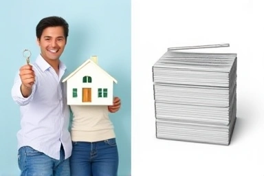 Couple with house keys and organized tax documents symbolizing joint ownership benefits.