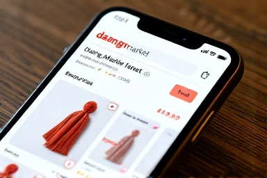 Smartphone screen showing a well-listed item on a secondhand selling app.