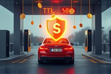 Car passing toll gate protected from penalty fees