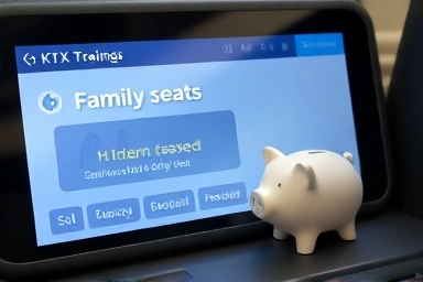 KTX family seat discount, travel savings icon