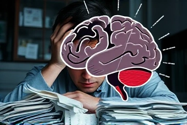 Frustrated person with finances, brain science of spending