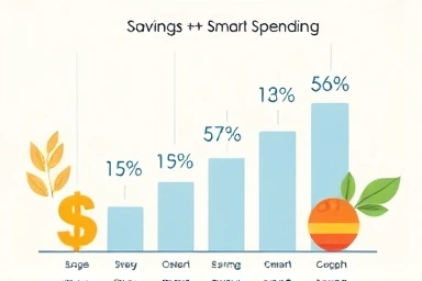 Financial savings infographic, smart spending, opportunity, growth, positive finance