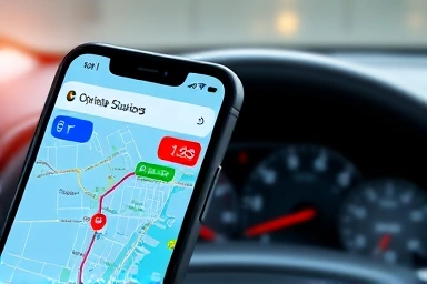 Smartphone displaying gas prices with Opinet app